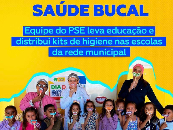 A equipe do Programa Saúde nas Escolas conversou com as turmas da rede municipal de ensino sobre saúde bucal.