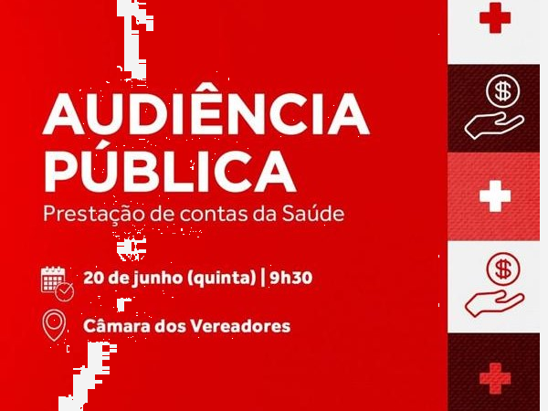 Convidamos toda a população para participar, logo mais, as 9:30, da prestação de contas da Secretaria Municipal de Saúde