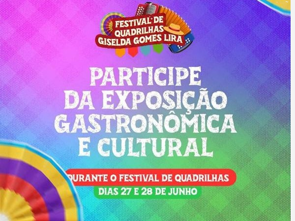 Durante o Festival de Quadrilhas, que acontece nos dias 27 e 28 desse mês.